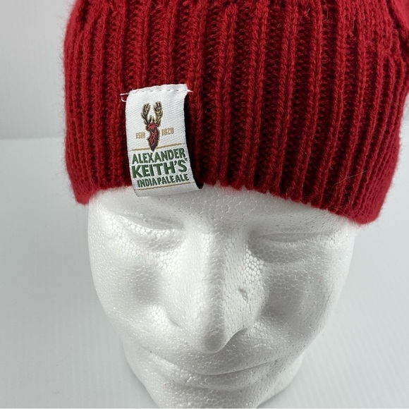 Alexander Keith's Slouchy Toque Brick Red Acrylic Fisherman Knit - Picture 1 of 4